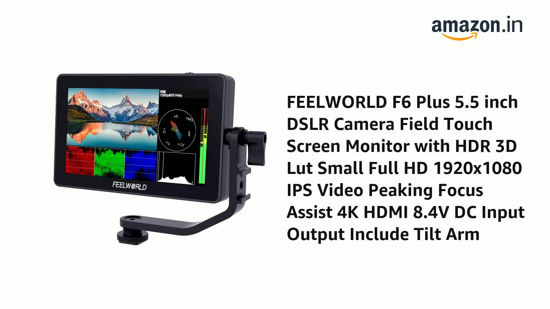 FEELWORLD F6 Plus 5.5 inch DSLR Camera Field Touch Screen Monitor